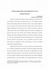 Research paper thumbnail of Critical Language Study and Translation: The Case of Academic Discourse