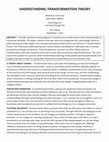 Research paper thumbnail of UNDERSTANDING TRANSFORMATION  THEORY