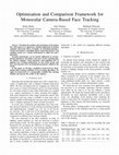 Research paper thumbnail of Optimisation and comparison framework for monocular camera-based face tracking