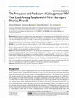 Research paper thumbnail of The Frequency and Predictors of Unsuppressed HIV Viral Load Among People with HIV in Nyaruguru District, Rwanda