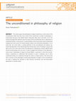 Research paper thumbnail of The unconditioned in philosophy of religion