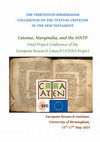 Research paper thumbnail of Panagiotis Manafis, GA 1422: A Codex Singulus or a New Witness to the Catena of Codex Zacynthius?. 13th Birmingham Colloquium on the Textual Criticism of the New Testament. Catenae, Marginalia, and the IGNTP. Birmingham 15-17 May 2023