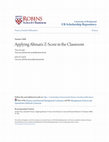 Research paper thumbnail of Applying Altman\u27s Z-Score in the Classroom