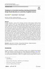 Research paper thumbnail of Studying in an innovative teaching–learning environment: design-based education at a university of applied sciences