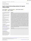 Research paper thumbnail of Spatio-temporal downscaling emulator for regional climate models