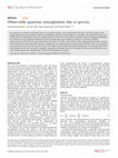 Research paper thumbnail of Observable quantum entanglement due to gravity