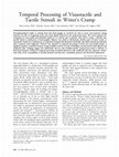 Research paper thumbnail of Temporal processing of visuotactile and tactile stimuli in writer's cramp