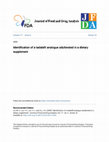 Research paper thumbnail of Identification of a tadalafil analogue adulterated in a dietary supplement