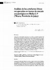 Research paper thumbnail of Análisis de los artefactos líticos recuperados en tareas de rescate arqueológico en Malka C-P (Tilcara, Jujuy)