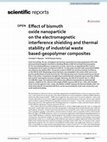 Research paper thumbnail of Effect of bismuth oxide nanoparticle on the electromagnetic interference shielding and thermal stability of industrial waste based-geopolymer composites