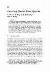 Research paper thumbnail of Deriving Nuclei from Quarks