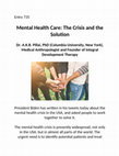 Research paper thumbnail of entry 735 Mental Health Care.docx