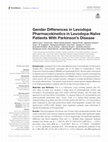 Research paper thumbnail of Gender Differences in Levodopa Pharmacokinetics in Levodopa-Naïve Patients With Parkinson’s Disease