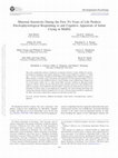 Research paper thumbnail of Maternal sensitivity during the first 3½ years of life predicts electrophysiological responding to and cognitive appraisals of infant crying at midlife