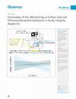 Research paper thumbnail of Ownership of the affected leg is further reduced following deceptive behaviors in body integrity dysphoria