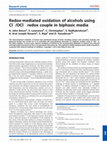 Research paper thumbnail of Redox-mediated oxidation of alcohols using Cl− /OCl− redox couple in biphasic media