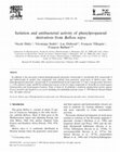 Research paper thumbnail of Isolation and antibacterial activity of phenylpropanoid derivatives from Ballota nigra