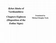 Research paper thumbnail of Bṛhat Jātaka of Varāhamihira Chapter Eighteen: Disposition of the Zodiac Signs