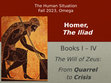 Research paper thumbnail of Homer's Iliad I-IV (slides)