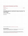 Research paper thumbnail of The Brazilian Approach to South-South Trade and Investment: The Case of Angola