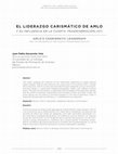 Research paper thumbnail of Artículo. Liderazgo carismático de AMLO y su influencia en la 4T.