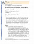 Research paper thumbnail of Education and Cognitive Decline in Older Americans