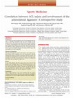 Research paper thumbnail of Correlation between ACL injury and involvement of the anterolateral ligament: A retrospective study