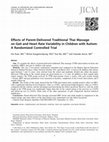 Research paper thumbnail of Effects of Parent-Delivered Traditional Thai Massage on Gait and Heart Rate Variability in Children with Autism: A Randomized Controlled Trial