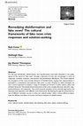 Research paper thumbnail of Remedying disinformation and fake news? The cultural frameworks of fake news crisis responses and solution-seeking