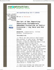 Research paper thumbnail of The Art of War Reporting: Embedded Journalism as Public Discourse