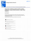 Research paper thumbnail of Association of dietary patterns with circadian preference, sleep and personality in high school students