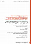 Research paper thumbnail of Ecos do drama grego no teatro contemporâneo: a Antiguidade Clássica grega vista segundo os paradigmas contemporâneos de gênero, classe e etnia