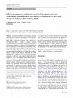 Research paper thumbnail of Effects of suspended sediments, dissolved inorganic nutrients and salinity on fertilisation and embryo development in the coral Acropora millepora (Ehrenberg, 1834)