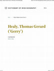 Research paper thumbnail of ‘Thomas Gerard (“Gerry”) Healy’. Dictionary of Irish Biography (Dublin: Royal Irish Academy, 2023)