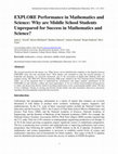 Research paper thumbnail of EXPLORE Performance in Mathematics and Science: Why are Middle School Students Unprepared for Success in Mathematics and Science?