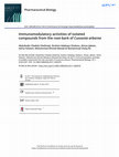 Research paper thumbnail of Immunomodulatory activities of isolated compounds from the root-bark of Cussonia arborea