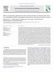 Research paper thumbnail of Effects of agronomic application of olive mill wastewater in a field of olive trees on carbohydrate profiles, chlorophyll a fluorescence and mineral nutrient content