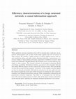 Research paper thumbnail of Efficiency characterization of a large neuronal network: A causal information approach