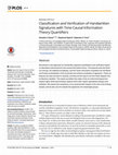 Research paper thumbnail of Classification and Verification of Handwritten Signatures with Time Causal Information Theory Quantifiers