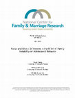 Research paper thumbnail of Racial and Ethnic Differences in the Effect of Family Instability on Adolescents' Behavior