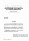 Research paper thumbnail of Contra La Despolitización De La Memoria. Entrevista Con Carlos Antonio Aguirre Rojas, a Propósito De Los 40 Años De Mayo Del 68