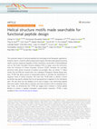 Research paper thumbnail of Helical structure motifs made searchable for functional peptide design