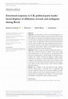 Research paper thumbnail of Emotional response to U.K. political party leader facial displays of affiliation, reward, and ambiguity during Brexit