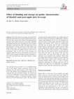 Research paper thumbnail of Effect of blending and storage on quality characteristics of blended sand pear-apple juice beverage