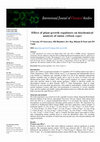 Research paper thumbnail of Effect of plant growth regulators on biochemical analysis of onion (Allium cepa)