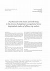 Research paper thumbnail of Psychosocial work strains and well-being in the process of adapting to occupational stress: longitudinal studies of offshore rig workers