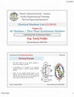 Research paper thumbnail of Electrical Machines Lab Slides: Synchronous Motor