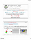 Research paper thumbnail of Electrical Machines Lab Slides: Separately-Excited DC Motors