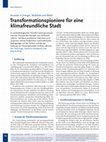 Research paper thumbnail of Transformationspioniere für eine klimafreundliche Stadt