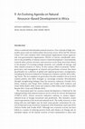 Research paper thumbnail of 1 An Evolving Agenda on Natural Resource–Based Development in Africa